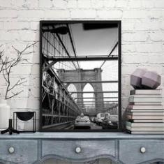 Imagem de Quadro Decorativo Fotografia Ponte De Brooklyn 45X34Cm