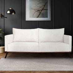 Imagem de Sofá Zeki 3 Lugares 220 Cm Linho Boucle Off White