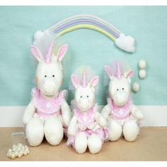 Imagem de UNICORNIO VESTIDO 20/24/28cm- PELUCIA COM 3 PÇS PARA NICHO - CKD CONFE