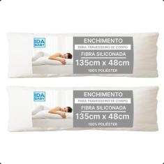 Imagem de KIT 2 Travesseiros Big De Corpo Gigante 100% Fibra Siliconada Antialér