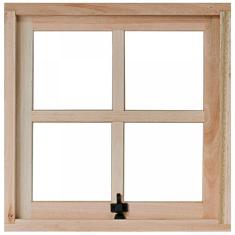 Imagem de Janela de Madeira Maxim-Ar 50x50cm com Caixilho 9,4cm EWR MP61 Rondosul Marroml