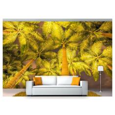 Imagem de Papel De Parede Praia Mar Coqueiros Árvores Npr195