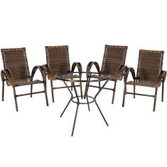 Imagem de Jogo de mesa e Cadeiras para área, varanda, edícula, Jardim, Cravo - S