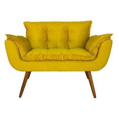 Imagem de Namoradeira Poltrona Sofá decorativa 02 Lugares Opalla Pés Palito  - ds Estofados