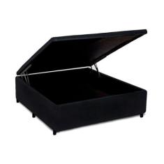 Imagem de Cama Box Baú Universal Crc Camurça Black 138X188x35 - A Costa Rica
