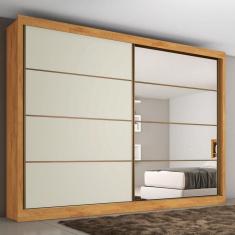Imagem de Guarda Roupa Casal com Espelho 2 Portas de Correr Flex Servilha Made Marcs