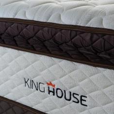 Imagem de Conjunto Cama Box Espuma San Diego Branco King 193x203x67