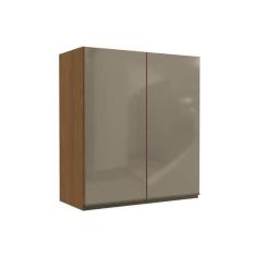 Imagem de Armário de Cozinha Modulado Maxxi G765 2 Portas c/ Vidro Reflecta 80cm Canela - Kappesberg