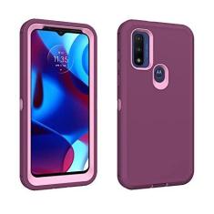 Imagem de Thybx Capa para Moto G Pure, Motorola Moto G Power 2022, [proteção contra quedas] Capa de plástico TPU com aderência à prova de choque de corpo inteiro, 3 camadas, durável, sólida, capa rígida para