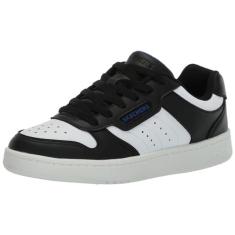 Imagem de Skechers Tênis Quick Street para meninos, Preto/branco, 3.5 Big Kid