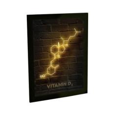 Imagem de Quadro Decorativo Composição Química Vitamina D3 Decoração Escritório Ciência Poster