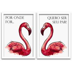 Imagem de Conjunto Quadros Decorativos 2 peças 40x60 Quero ser seu Par