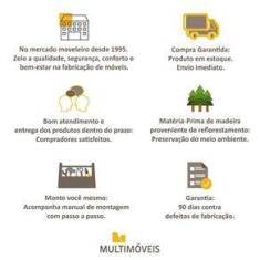 Imagem de Aparador Buffet C/ Espelho e Pés Quadrados Rustic/