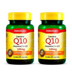 Imagem de Kit 02 Coenzima q10 Ubiquinona 100mg 60 Capsulas Maxinutri