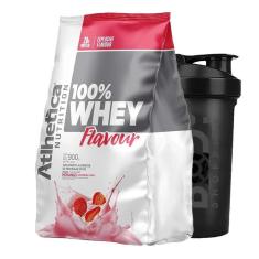 Imagem de 100% Whey Flavour Sc 900G + Coq Atlhetica Nutrition Morango