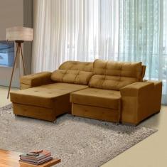 Imagem de Sofá 3 Lugares Retrátil Ravello 220 Cm Reclinável Mola Bonnel Veludo D