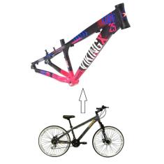 Imagem de Bicicleta Aro 26 Vikingx Tuff Preto com Rosa 21v Freeride