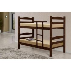 Imagem de Beliche Lisboa De Madeira Maciça Tauari - Cor Tabaco - Santa Rosa