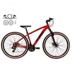 Imagem de Bicicleta Aro 29 Ksw Xlt 24v Freios Disco Hidráulicos Garfo Suspensão Pneu Faixa - Vermelho Tam.21
