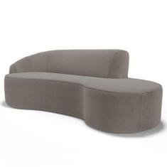 Imagem de Sofá Living  4 Lugares 300cm Braço Esquerdo Mozart D06 Bouclê Bege Esc