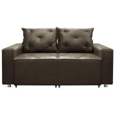 Imagem de Sofá 2 Lugares Retrátil Bariloche Suede Shop Das Cabeceiras Marrom
