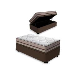 Imagem de Cama Box Com Baú Solteiro + Colchão Molas Ensacadas - Anjos - Classic