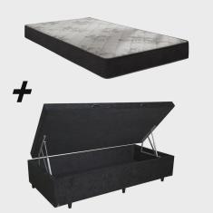Imagem de Cama Box Baú Solteiro + Colchão Portobel Viena D23 54x88x188
