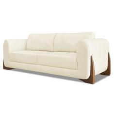 Imagem de Sofá 2 Lugares Base De Madeira 160cm Izzy S06 Linho Pérola - Mpozenato
