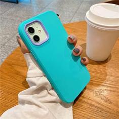 Imagem de Capa de telefone à prova de choque para iPhone 13 12 11 Pro Max XR XS Max X 7 8 Plus Candy Color Soft Silicone Capa Traseira, T5, Para iPhone 12