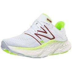 Imagem de New Balance Fresh Foam X More V4 Tênis de corrida masculino, Quartzo cinza/30 watts/vermelho tijolo, 38