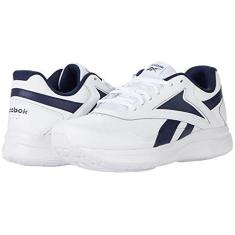 Imagem de Reebok Tênis masculino Walk Ultra 7 DMX Max, Branco/Azul-marinho universitário/real universitário, 42