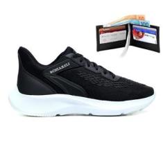 Imagem de Tênis P/ Academia Esporte Original Gmm Shoes Leve Conforto + Carteira Social-Masculino