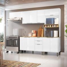 Imagem de Cozinha Modulada Glória 5 Peças com Aéreo 1200 3 Portas, Tampo e Torre
