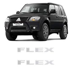 Imagem de Par Adesivos Flex Do Capô Pajero Tr4 Aço Escovado Resinado