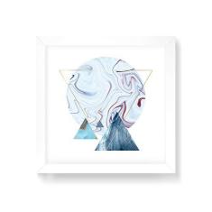 Imagem de Arte Maníacos Quadro Decorativo Geométrico Círculo Mesclado Claro - 50x50cm (Moldura em laca )