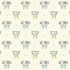 Imagem de Papel de Parede Gatinhos e Cachorrinhos 2,70x0,57m