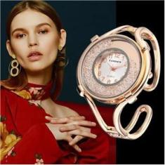 Imagem de Relógio Feminino Bracelete Luxo Cobre Importado Brilhante