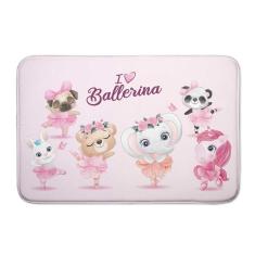 Imagem de Tapete Infantil Rosa Bailarina Safari Para Porta