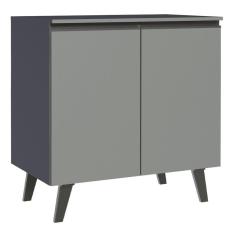 Imagem de Balcão 80 Cm 2 Portas Com Pés Cinza Nice Madesa