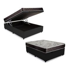 Imagem de Cama Box Baú Casal Colchão Alana Espuma D20 Acolchões + Box Sintético 55x138x188
