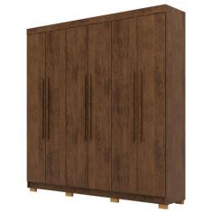 Imagem de Guarda Roupa Casal 6 Portas Elegance Imbuia Rustico Vila Rica