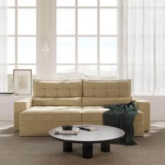 Imagem de Sofá Retrátil e Reclinável 4 Lugares 280cm Embaúba Extra Cabecasa Madeiramadeira Palha Diamante