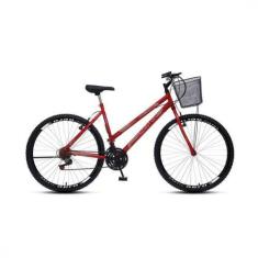 Imagem de Bicicleta Colli Allegra Aro 26 Aero Com Cesta Vermelho - COLLI BIKE