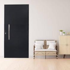 Imagem de Porta Lambril de Alumínio 210 x 90cm com Puxador Linha Veneza Lado Esquerdo Preto