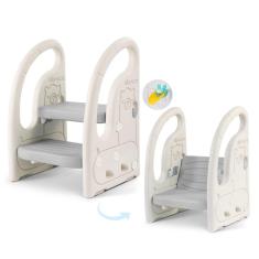 Imagem de Banqueta Onasti Toddler para pia de banheiro ajustável cinza