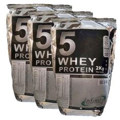 Imagem de Kit 3 Pacotes Whey Protein 5W Infinity - 6 Kilos - Chocolate