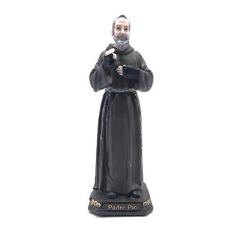 Imagem de Imagem Padre Pio Com Luvas Resina 20 cm