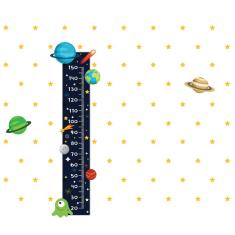 Imagem de Adesivo De Parede Infantil Régua Sistema Solar