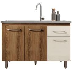 Imagem de Balcão De Cozinha 120 Cm 3 Portas 1 Gaveta S/ Tampo Franca - Rud Rack