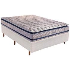 Imagem de Cama Box Casal: Colchão Molas Ensacadas Paropas Masterpocket  Blue + B